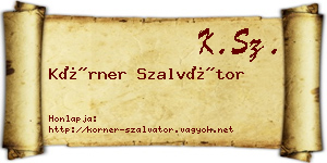 Körner Szalvátor névjegykártya